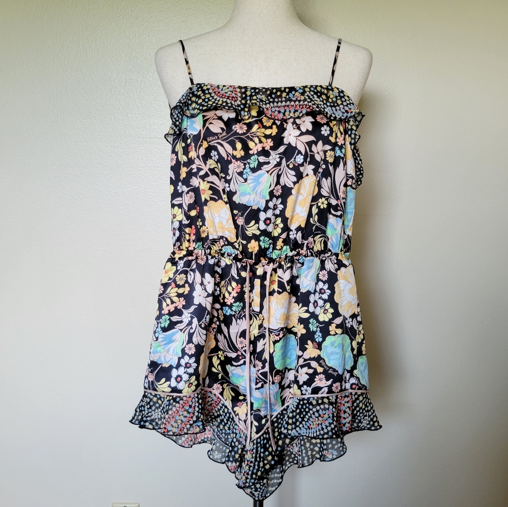 Victoria's Secret | 2019 Satin Floral Print Teddy Romper